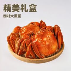 大闸蟹四对精美礼盒装螃蟹